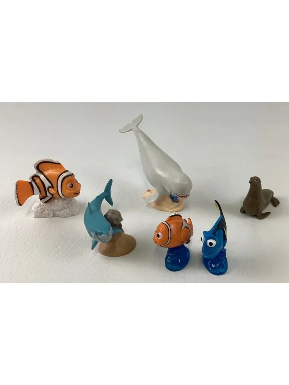 Disney Finding Nemo Dory Bruce Bailey Rudder Toy PVC Figure 6pc Lot Topper Toys